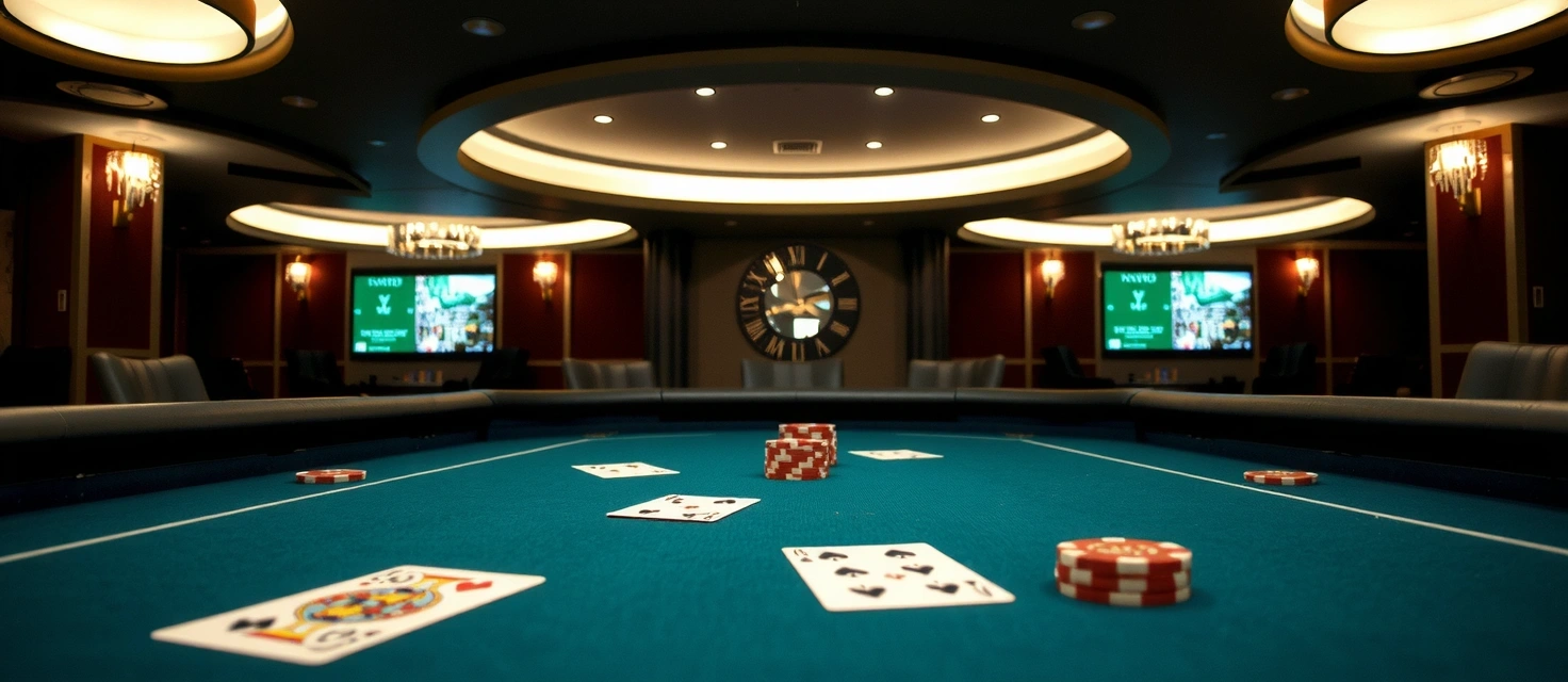 Table de poker professionnelle