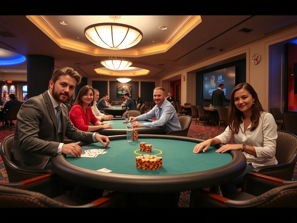 Ambiance de tournoi de poker