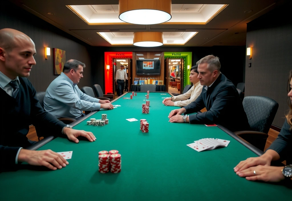 Salle de tournoi poker